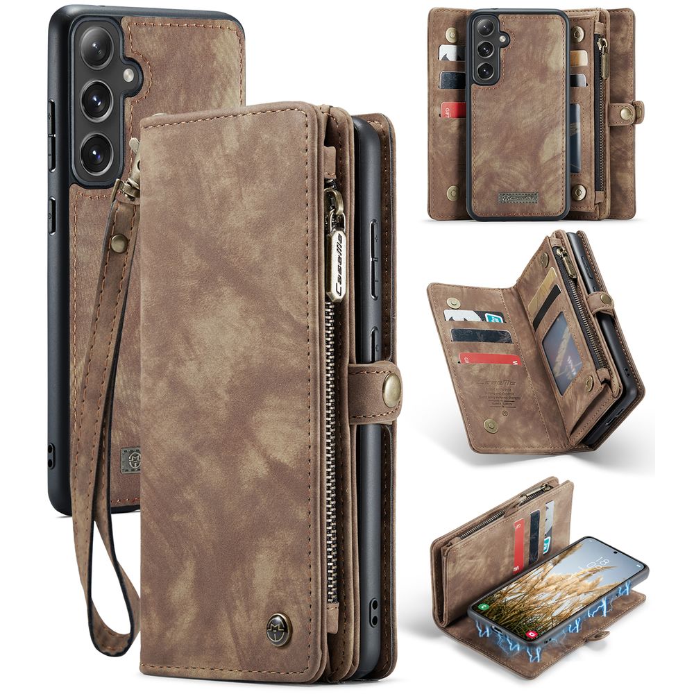 Samsung Galaxy S24 FE Wallet Hoesje - Bruin