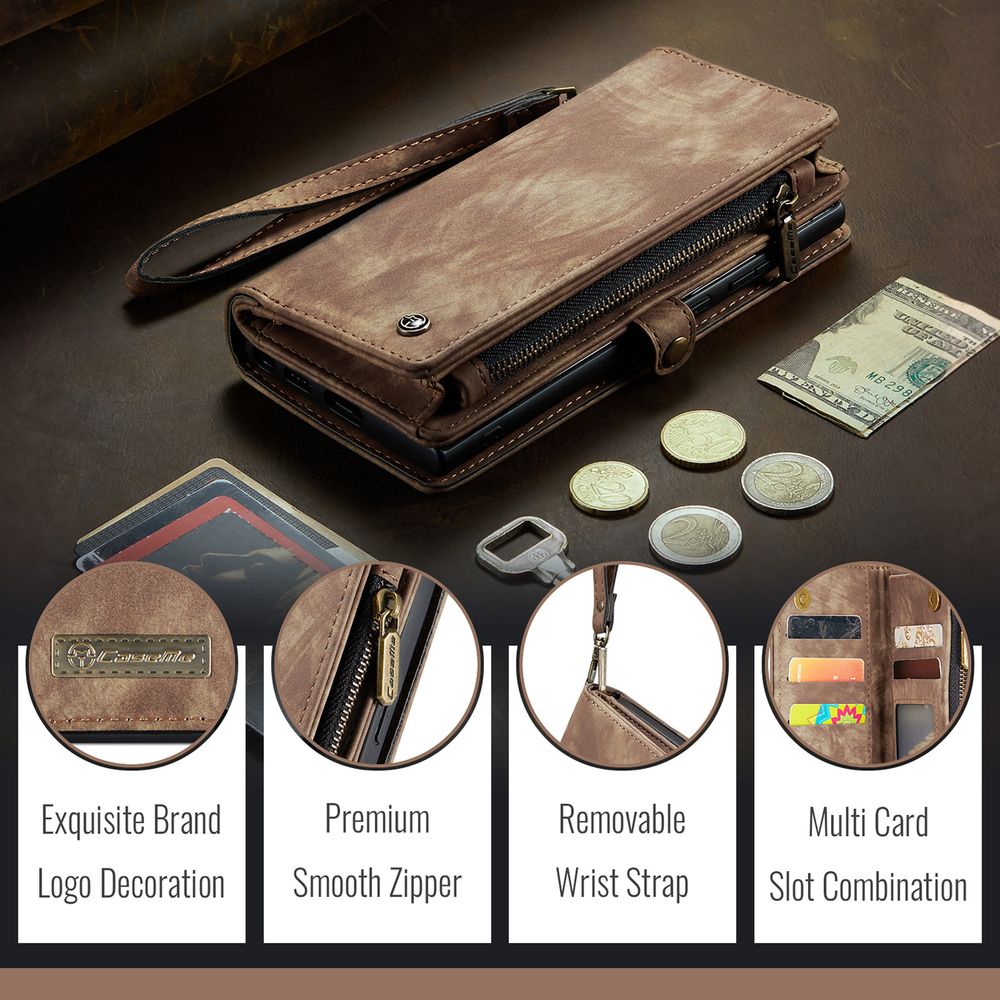 Samsung Galaxy S24 FE Wallet Hoesje - Bruin