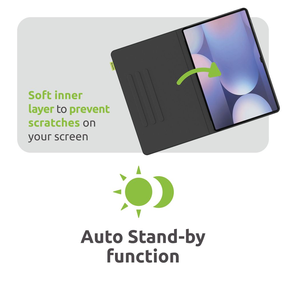 Gecko Covers Samsung Galaxy Tab A9 - Cactus Leather - Zwart