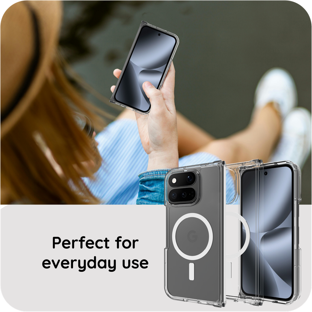 ArmorElite Case - Google Pixel 11 Pro Fold - Military Grade Back Cover - (compatible with MagSafe) - Clear