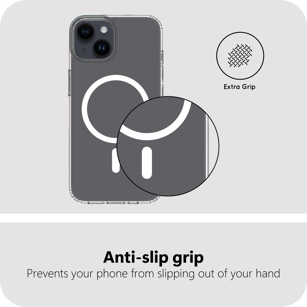 ArmorElite Case - iPhone 14 - Military Grade Back Cover - (compatible with MagSafe) - Transparant
