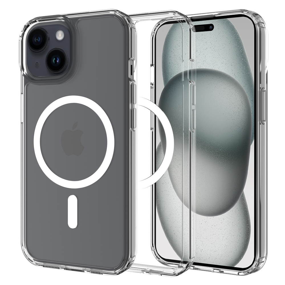 ArmorElite Case - iPhone 15 - Military Grade Back Cover - (compatible with MagSafe) - Transparant