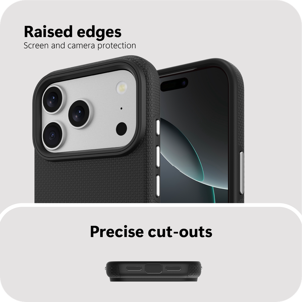 iPhone 17 Pro Max Armor Hoesje - Zwart