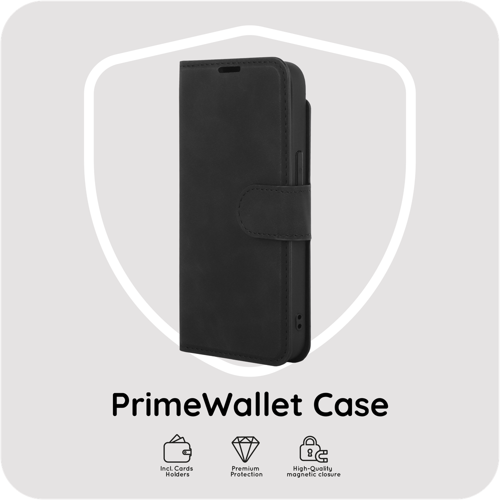 iPhone SE 2025 Premium Wallet Case Wallet Hoesje - Zwart