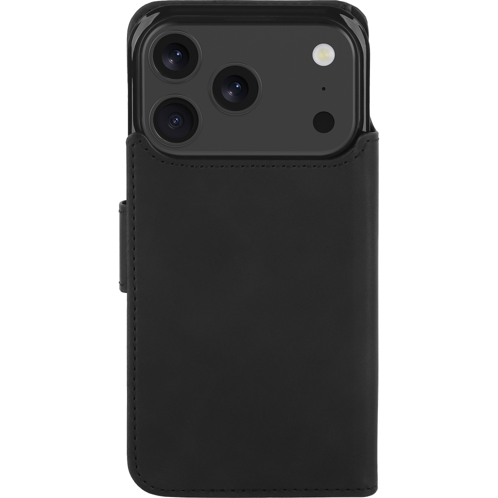 PrimeWallet SnapOn Case - iPhone 18 Pro Max / 17 Pro Max - Detachable PU leather Wallet Case - (compatible with MagSafe) - Black