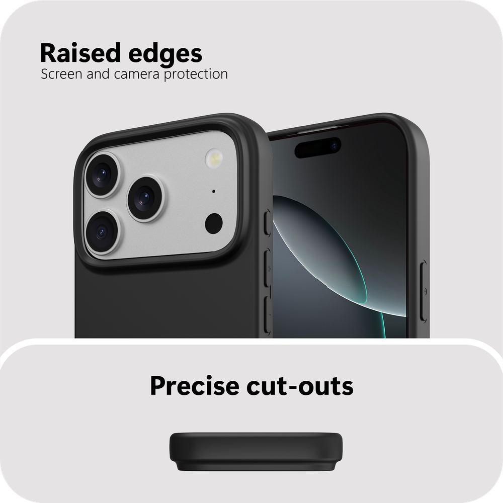Zero% Case - iPhone 18 Pro Max / 17 Pro Max - Soft TPU Back Cover (GRS Recycled) - Black