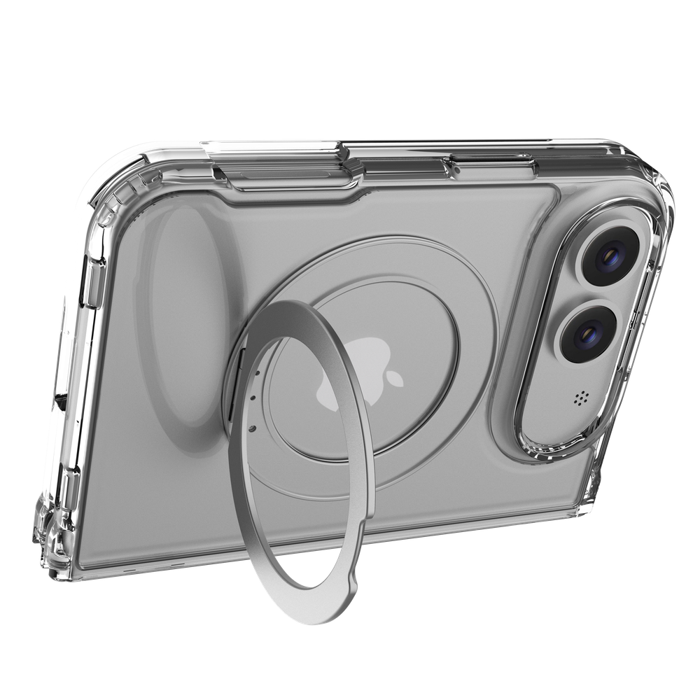 ArmorElite Case - iPhone Fold - Military Grade Back Cover - Stand Functon - (compatible with MagSafe) - Clear