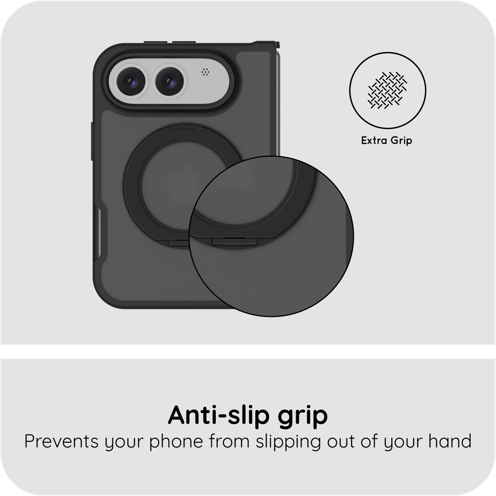 ArmorElite Case - iPhone Fold - Military Grade Back Cover - Stand Functon - (compatible with MagSafe) - Black