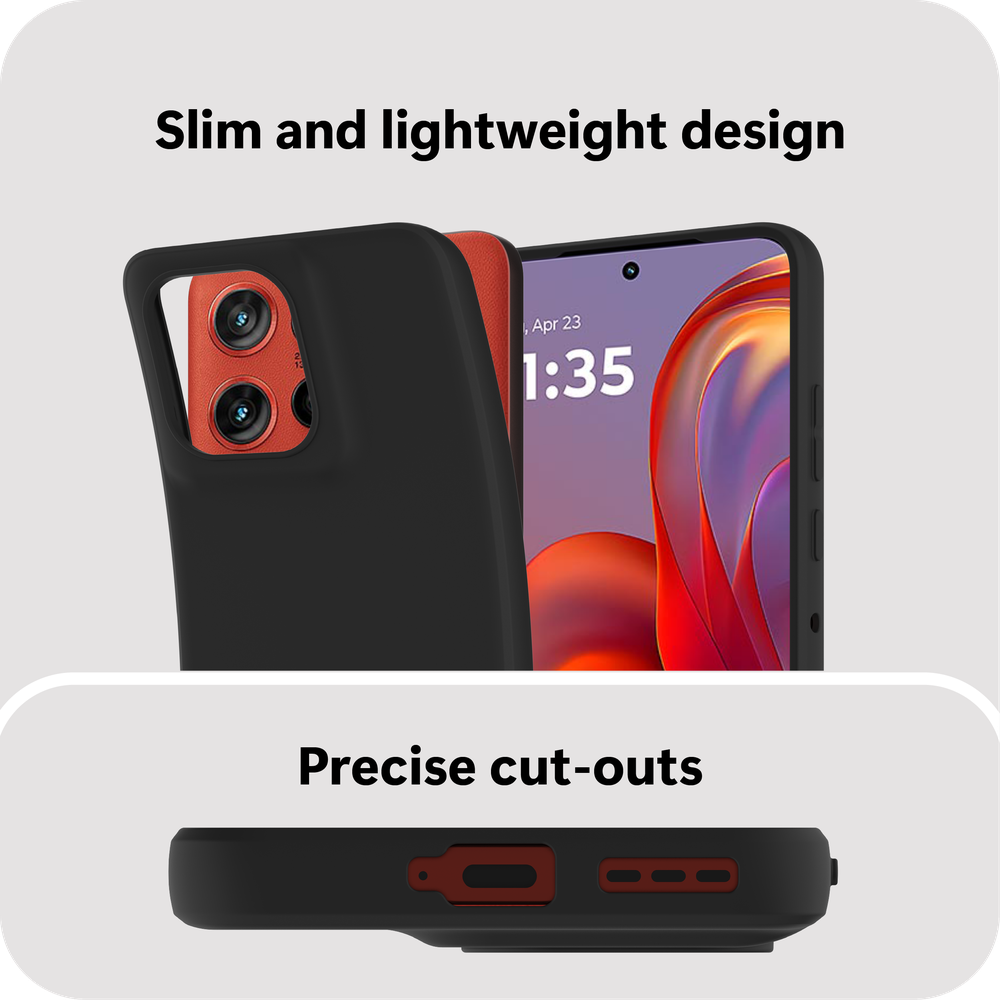 Motorola Edge 60 Neo Kickstand Hoesje - Zwart
