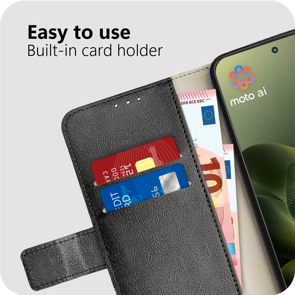 Motorola Edge 70 Wallet Hoesje - Zwart