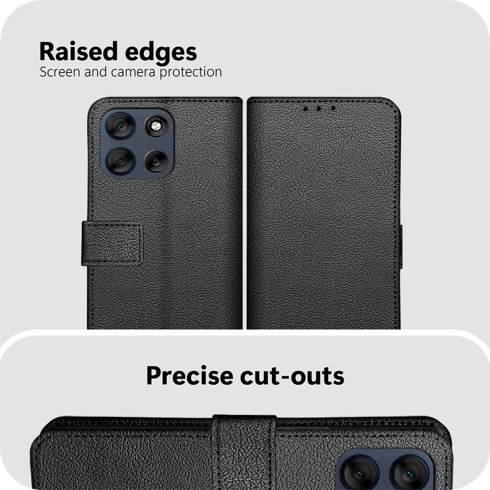 Motorola Moto G56 Wallet Hoesje - Zwart
