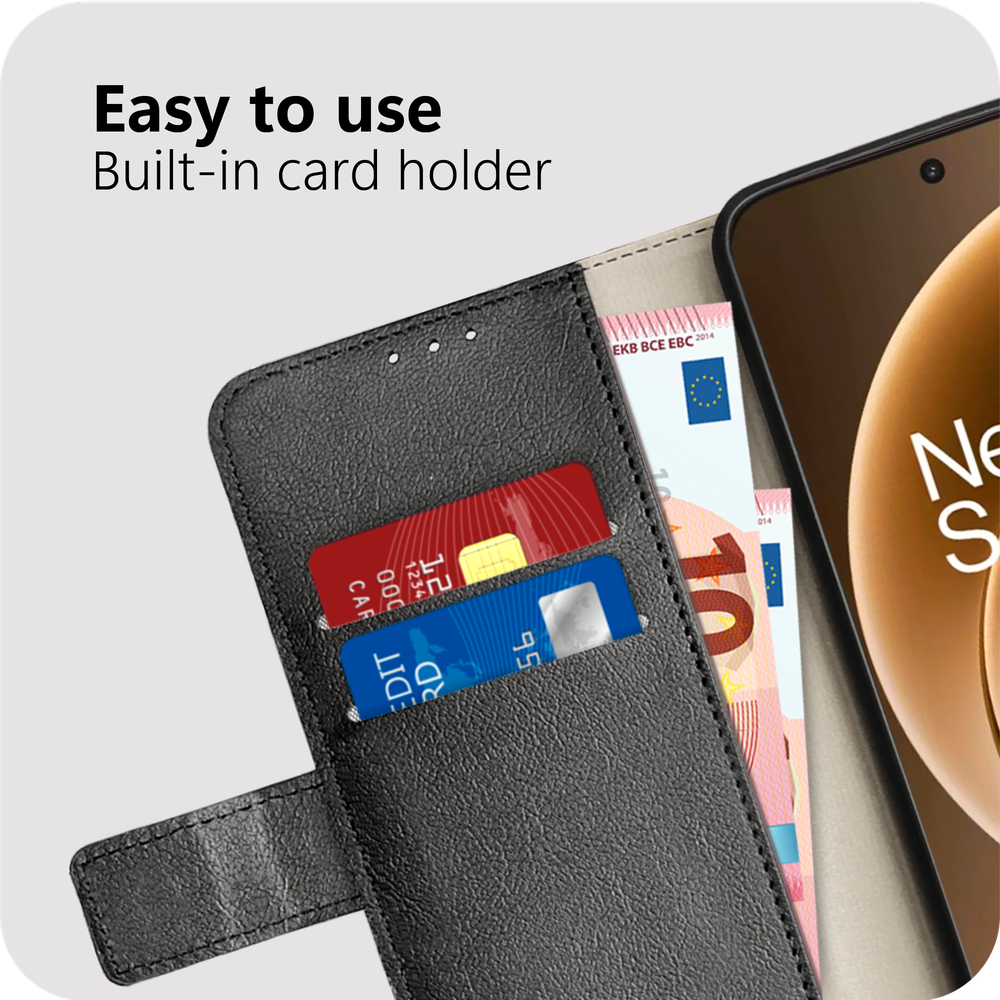 OnePlus 15 Wallet Hoesje - Zwart