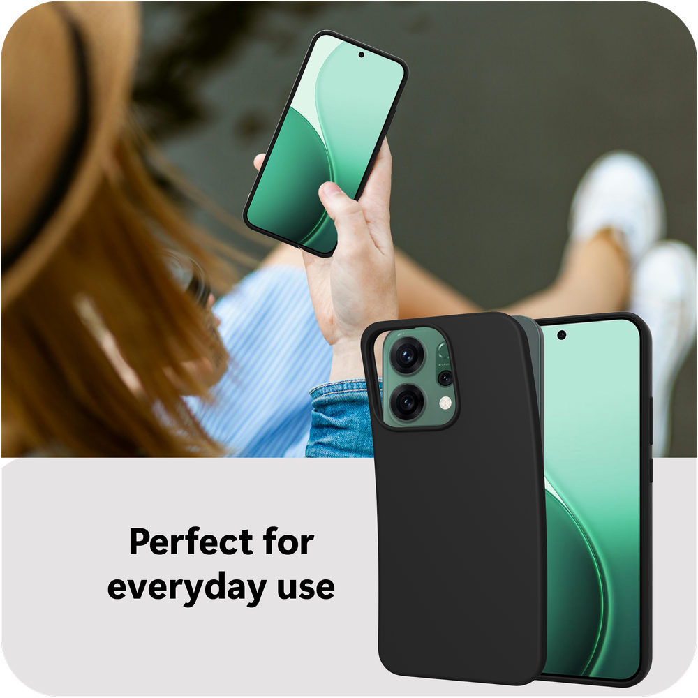 Just in Case KickLite TPU-hoesje voor OPPO Reno14 5G – zwart