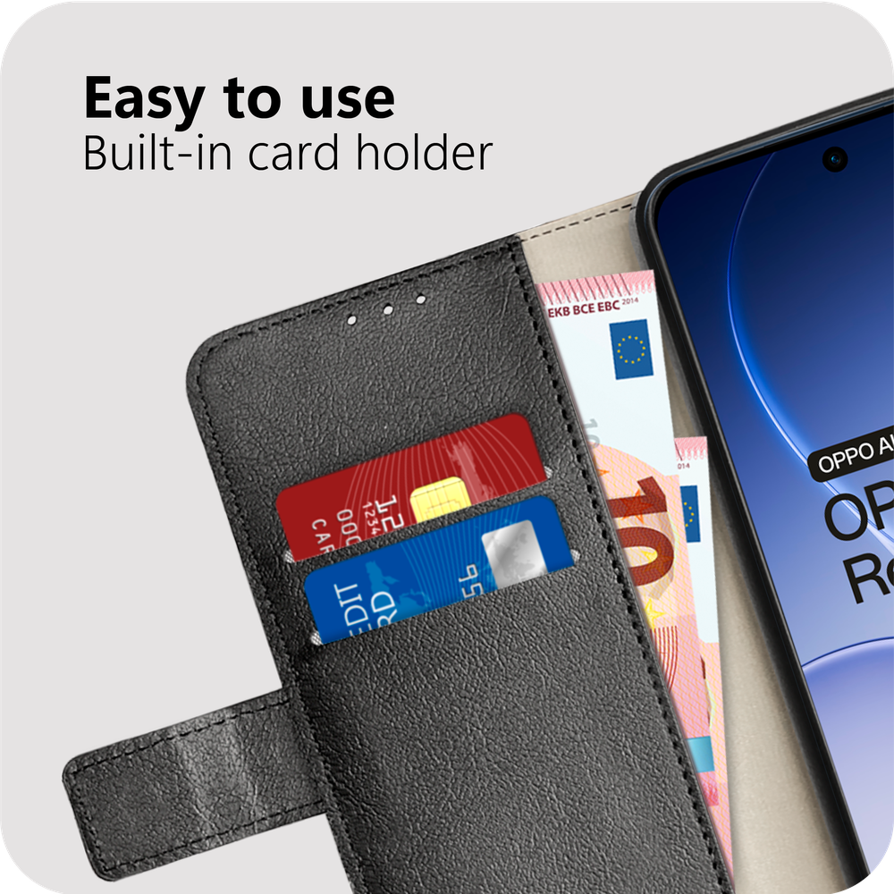 Oppo Reno15 Wallet Hoesje - Zwart