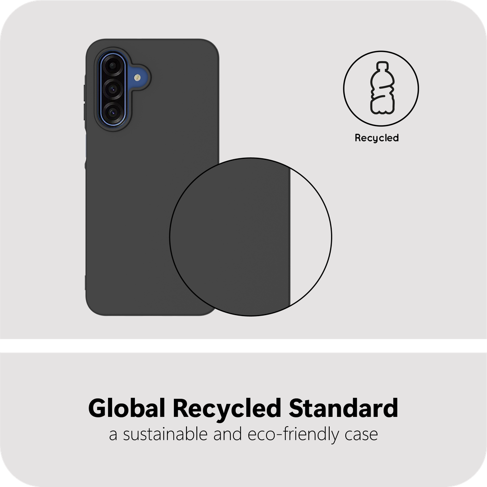 Zero% Case - Samsung Galaxy A17 - Soft TPU Back Cover (GRS Recycled) - Zwart