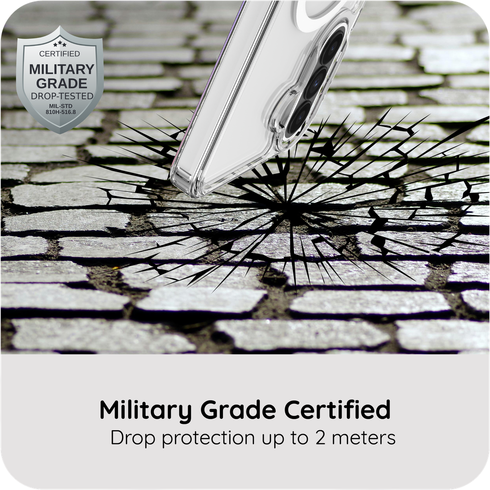 Samsung Galaxy A37 Armor Hoesje MagSafe Militaire Bescherming - Transparant