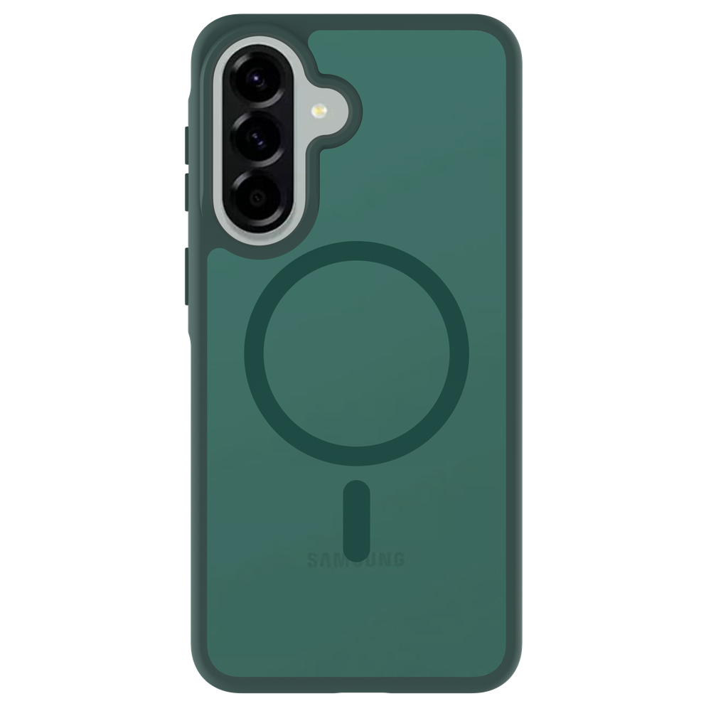 Samsung Galaxy A57 Armor Hoesje MagSafe Militaire Bescherming - Groen