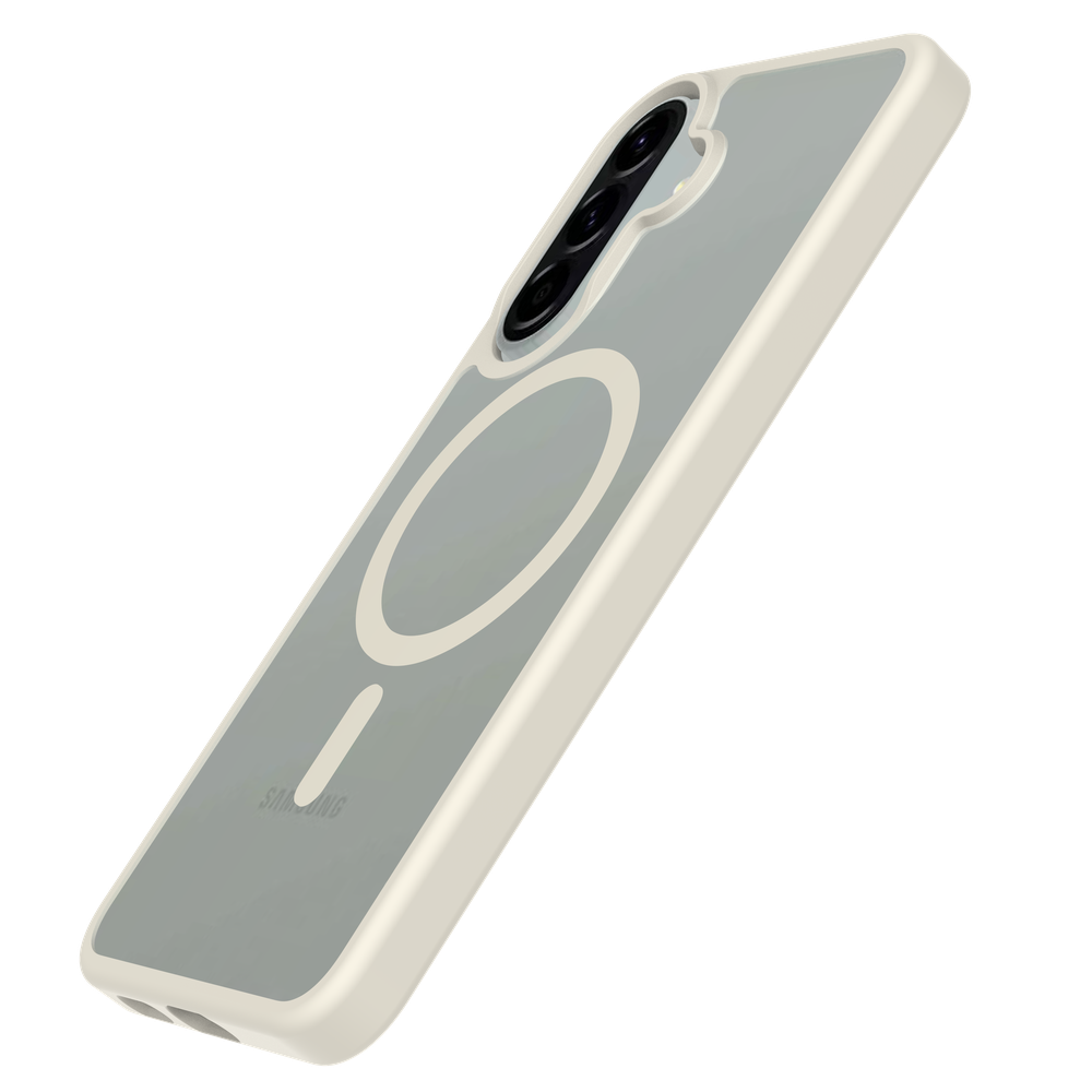 Samsung Galaxy A57 Armor Hoesje MagSafe Militaire Bescherming - Ivoor