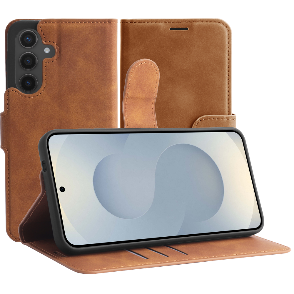 Samsung Galaxy S25 Premium Wallet Hoesje - Bruin