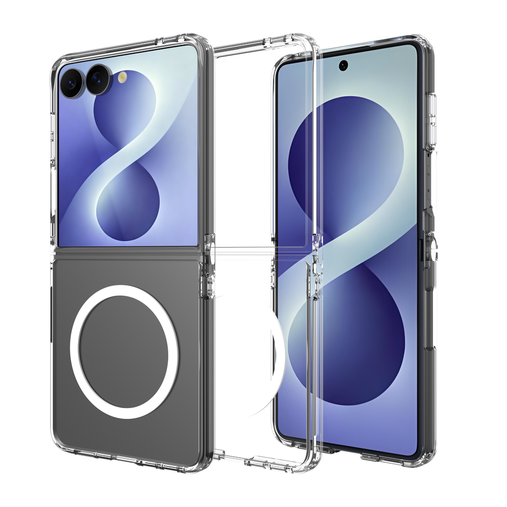 ArmorElite Case - Samsung Galaxy Z Flip8 - Military Grade Back Cover - (compatible with MagSafe) - Clear