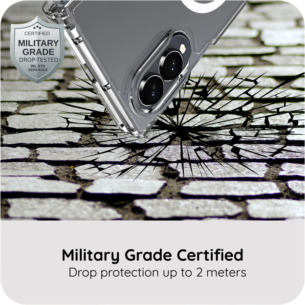 ArmorElite Case - Samsung Galaxy Z Wide8 - Military Grade Back Cover - (compatible with MagSafe) - Clear