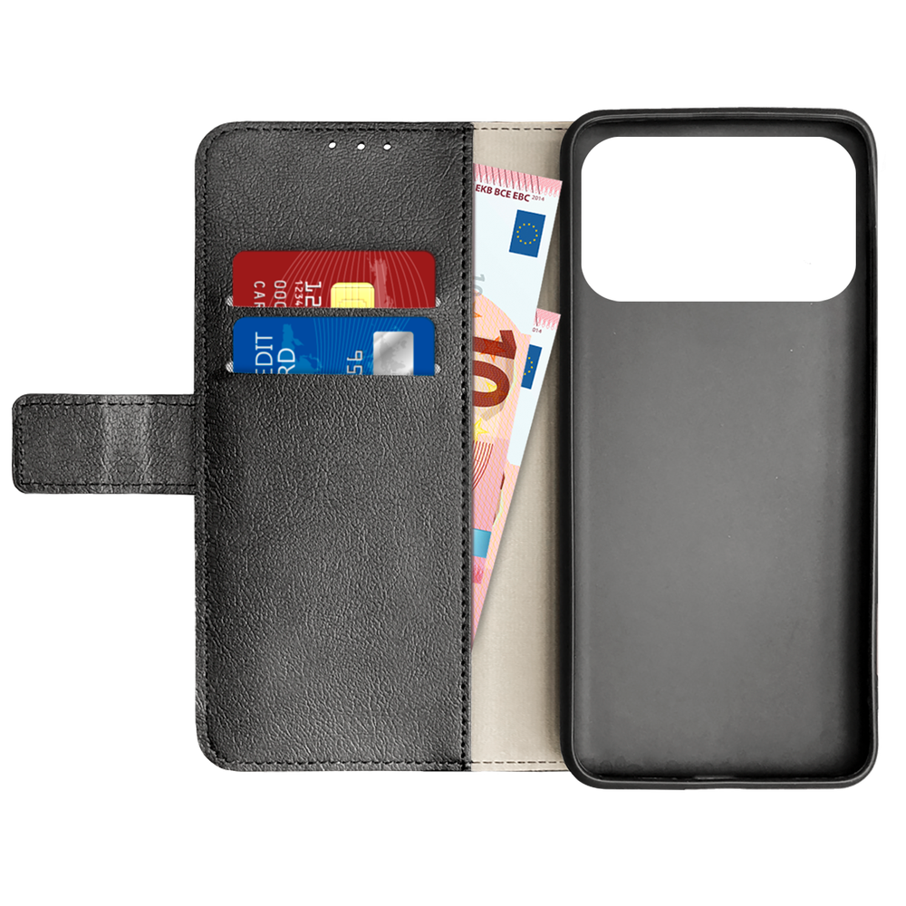 Classic Wallet Case - Xiaomi Poco F9 Pro - PU leather Book Case - Black