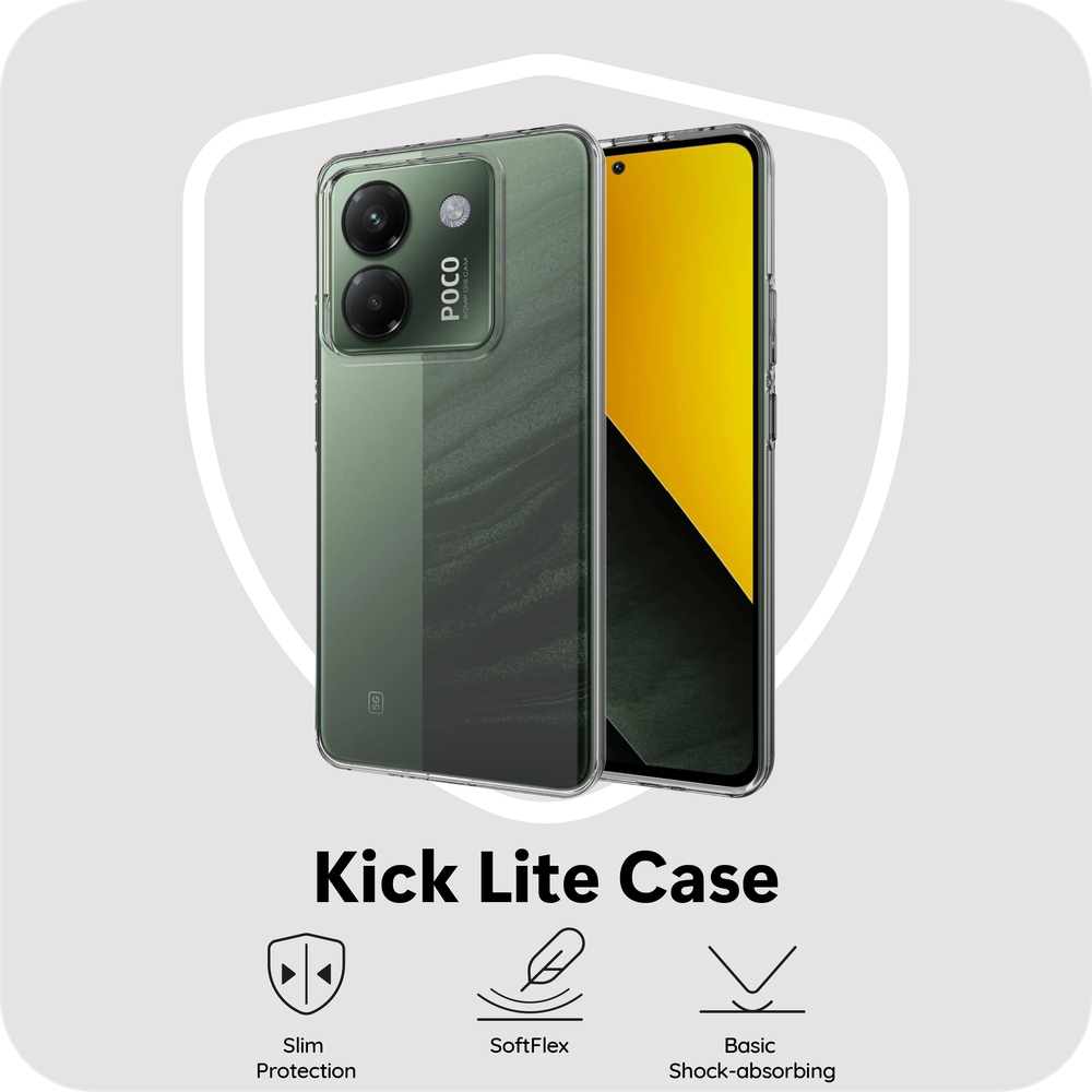 Just in Case KickLite TPU-hoesje voor Xiaomi Poco M7 Pro – transparant