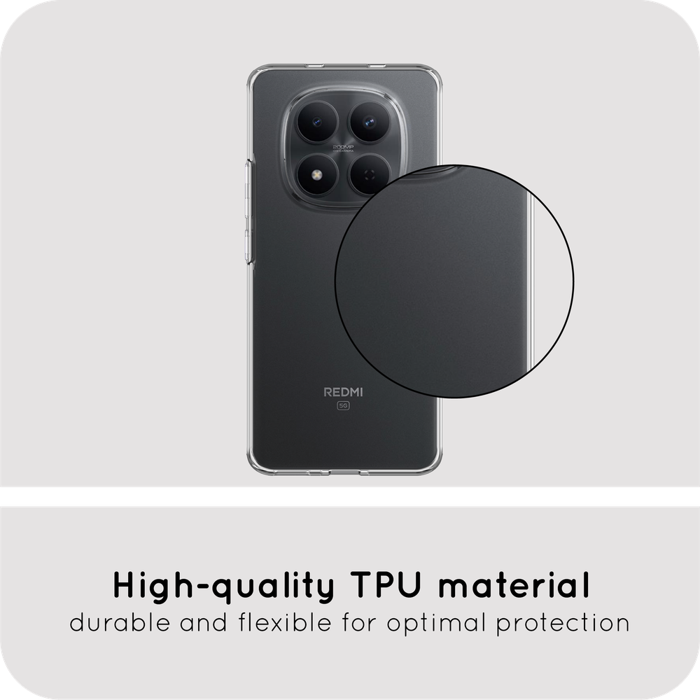 Xiaomi Redmi Note 15 (4G/5G) Kickstand Hoesje - Transparant