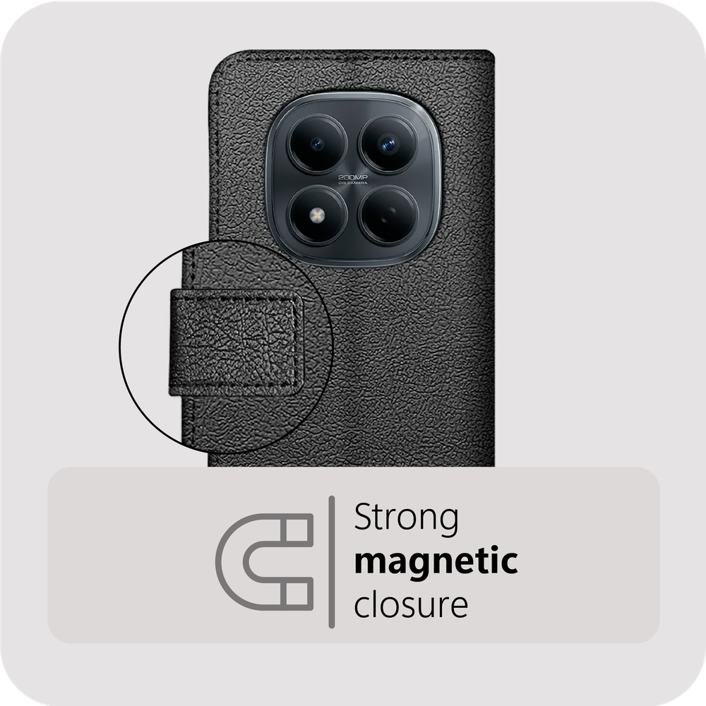 Xiaomi Redmi Note 15 Pro (4G) Wallet Hoesje - Zwart