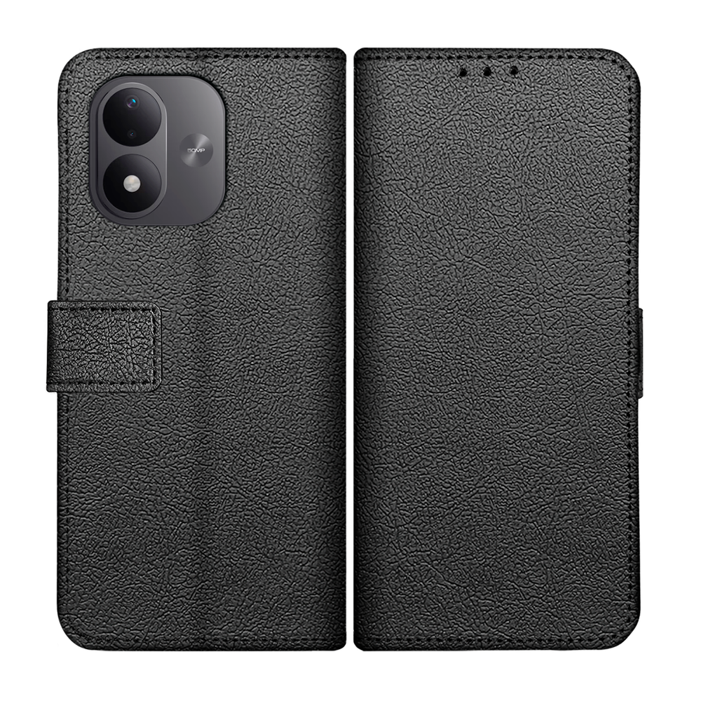 Classic Wallet Case - Xiaomi Redmi Note 17 (4G / 5G) - PU leather Book Case - Black