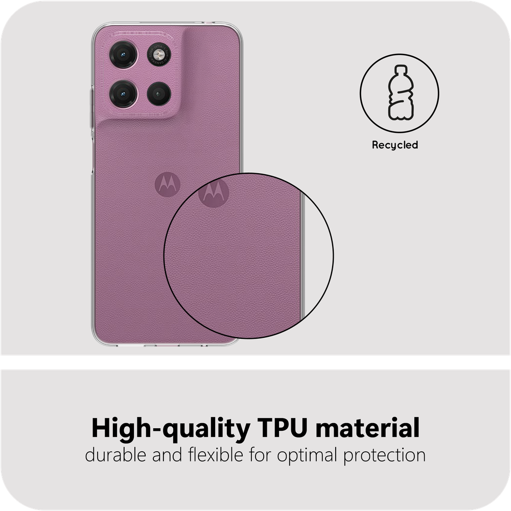 Motorola Moto G17 / G17 Power Hoesje met Koord - Transparant
