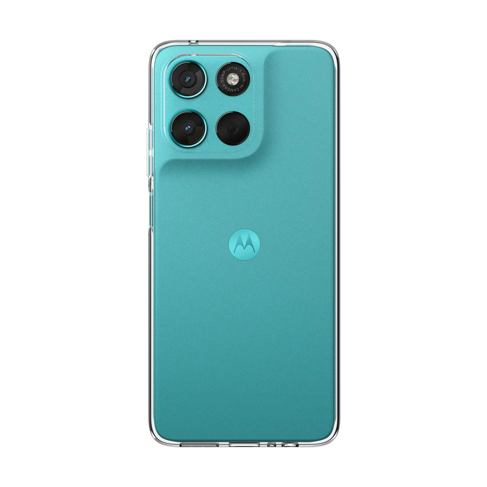 Lanyard Case - Motorola Moto G57 / G57 Power / G67 Power - Soft TPU Protective Cover with Necklace - Transparant