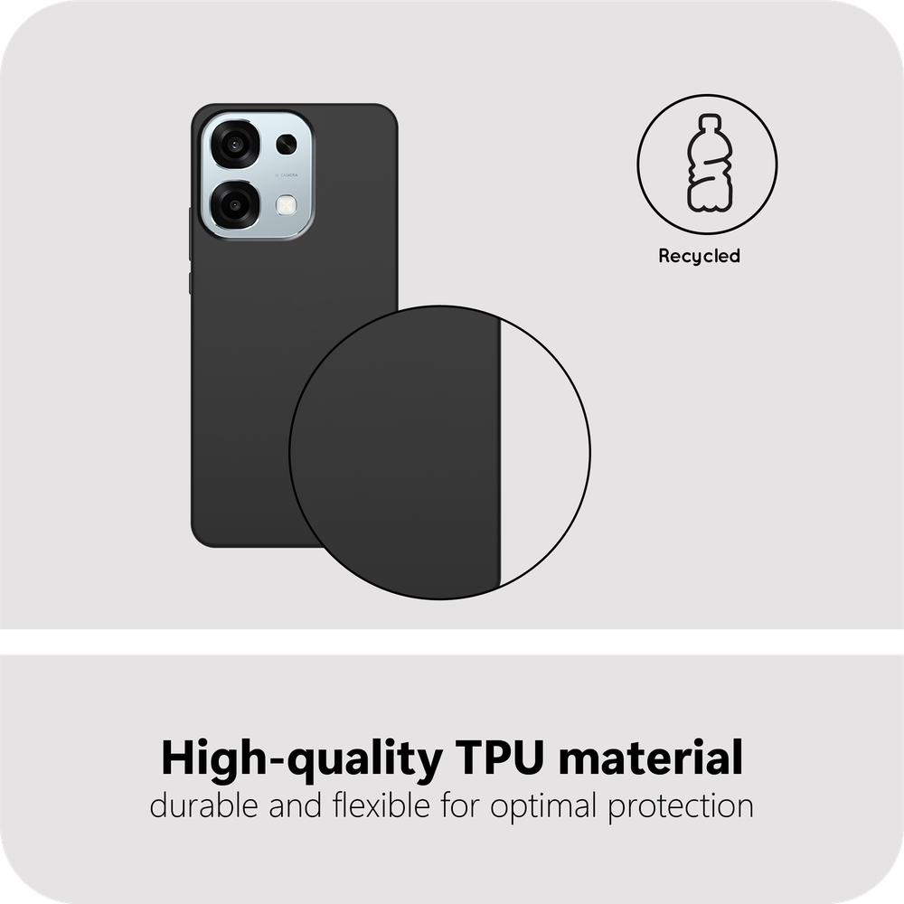 Oppo A6 Pro Hoesje met Koord - Zwart