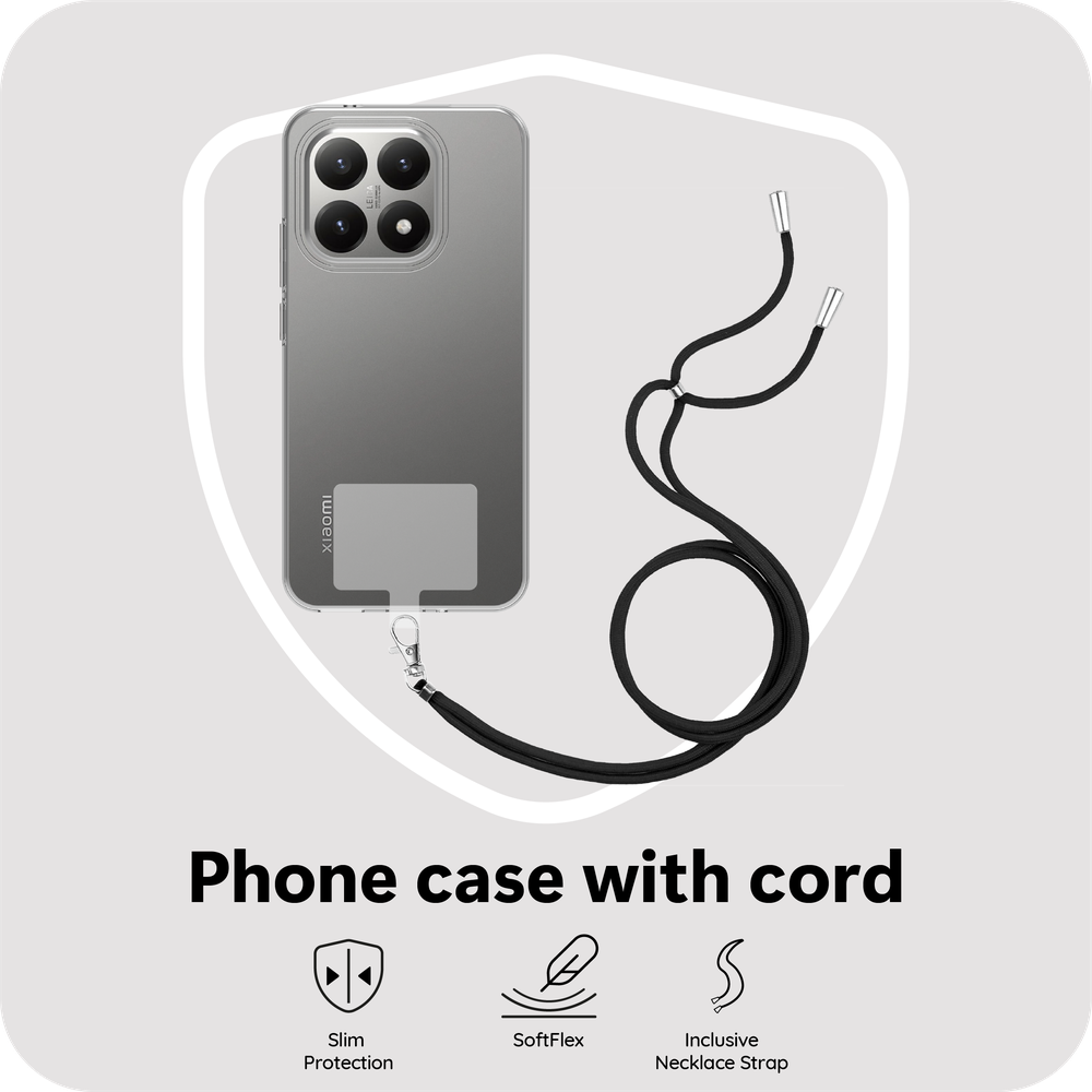 Xiaomi 15T / 15T Pro Hoesje met Koord - Transparant