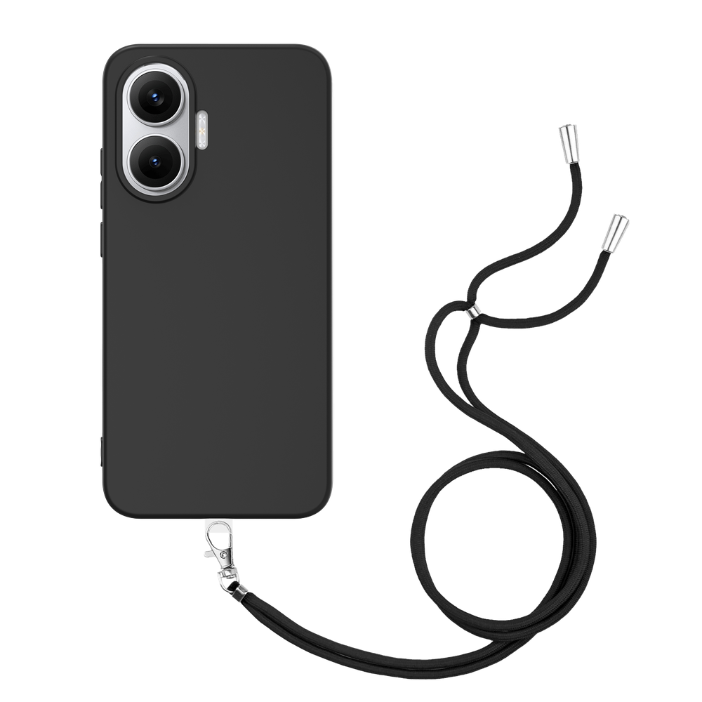 Xiaomi Poco F7 Hoesje met Koord - Zwart