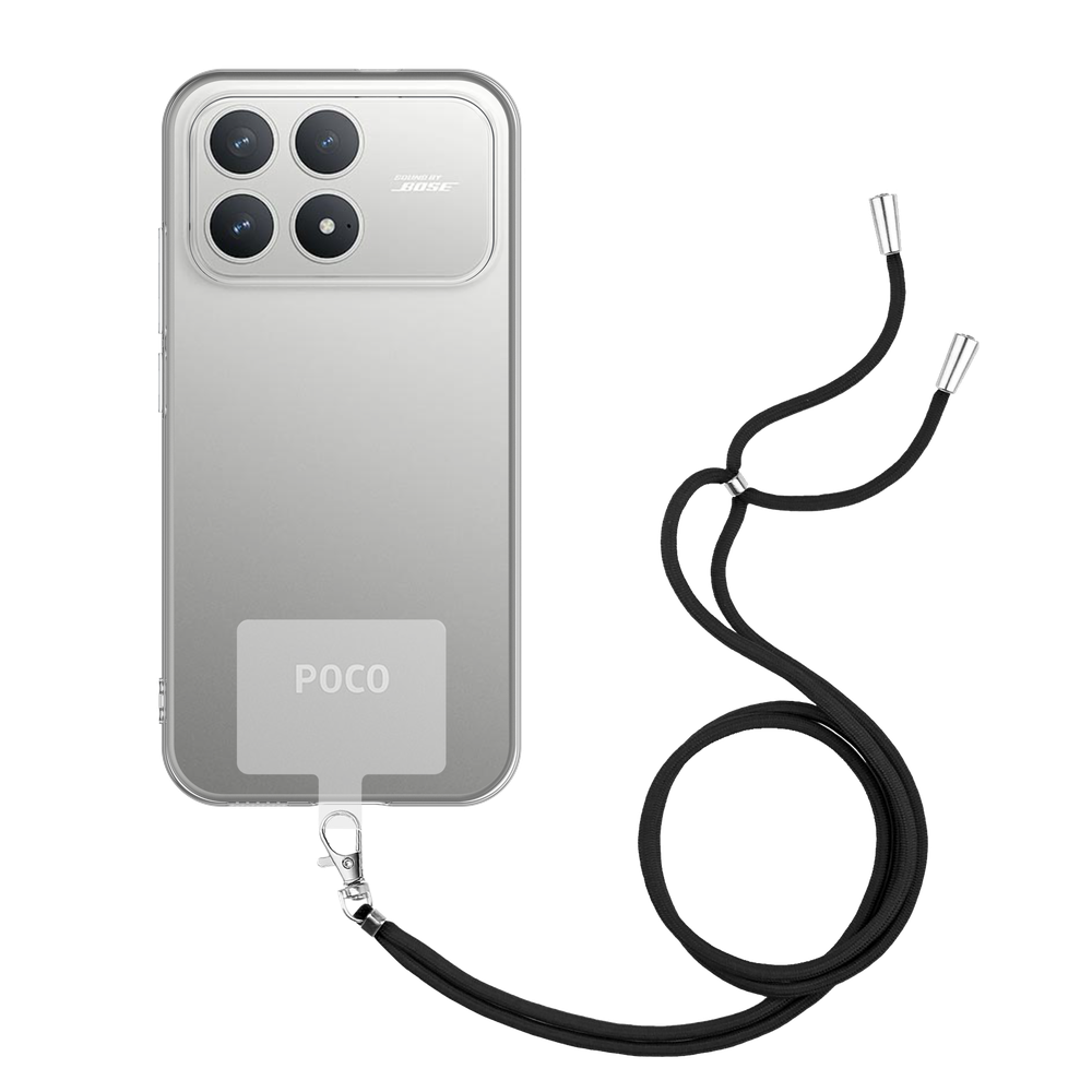 Xiaomi Poco F8 Pro Hoesje met Koord - Transparant