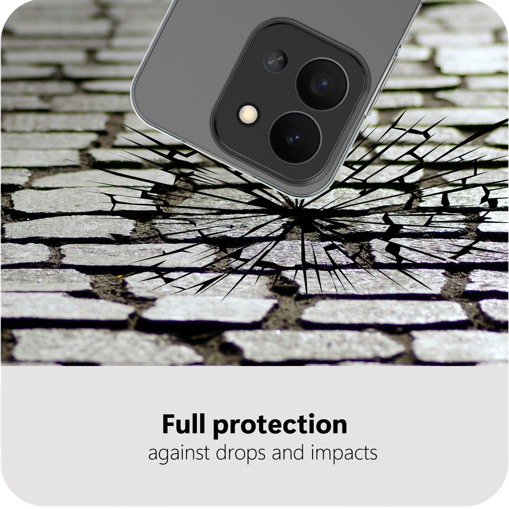 Just in Case hoesje met koord voor Xiaomi Redmi 15C – transparant
