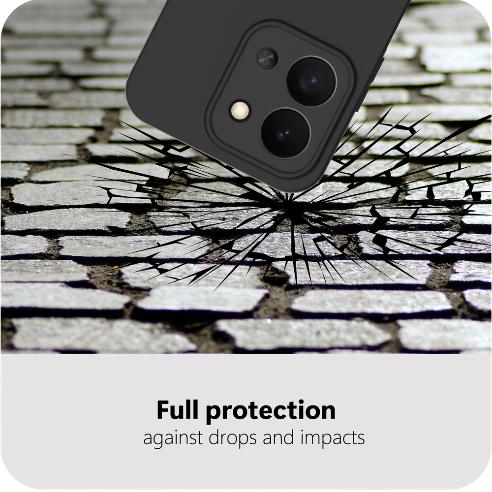 Just in Case hoesje met koord voor Xiaomi Redmi 15C – zwart