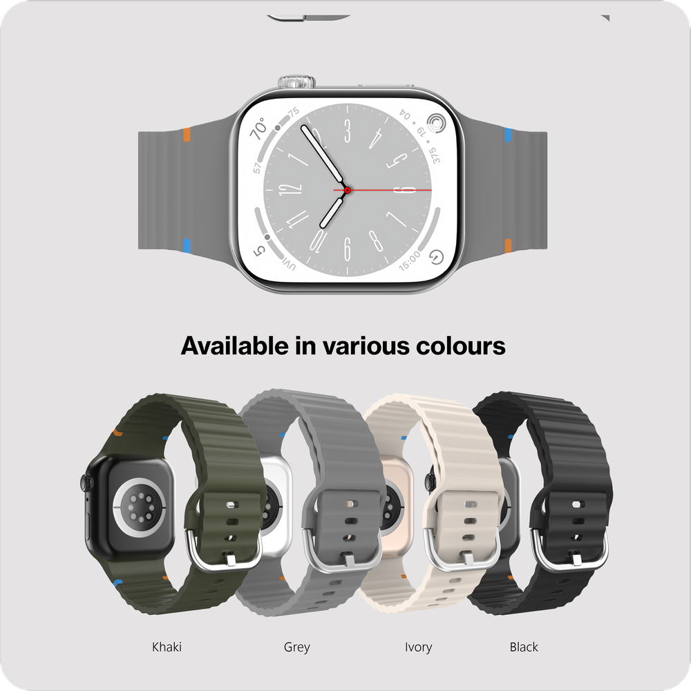 ActiveFlex Strap - Apple Watch (44/45/46/49mm) - Grijs