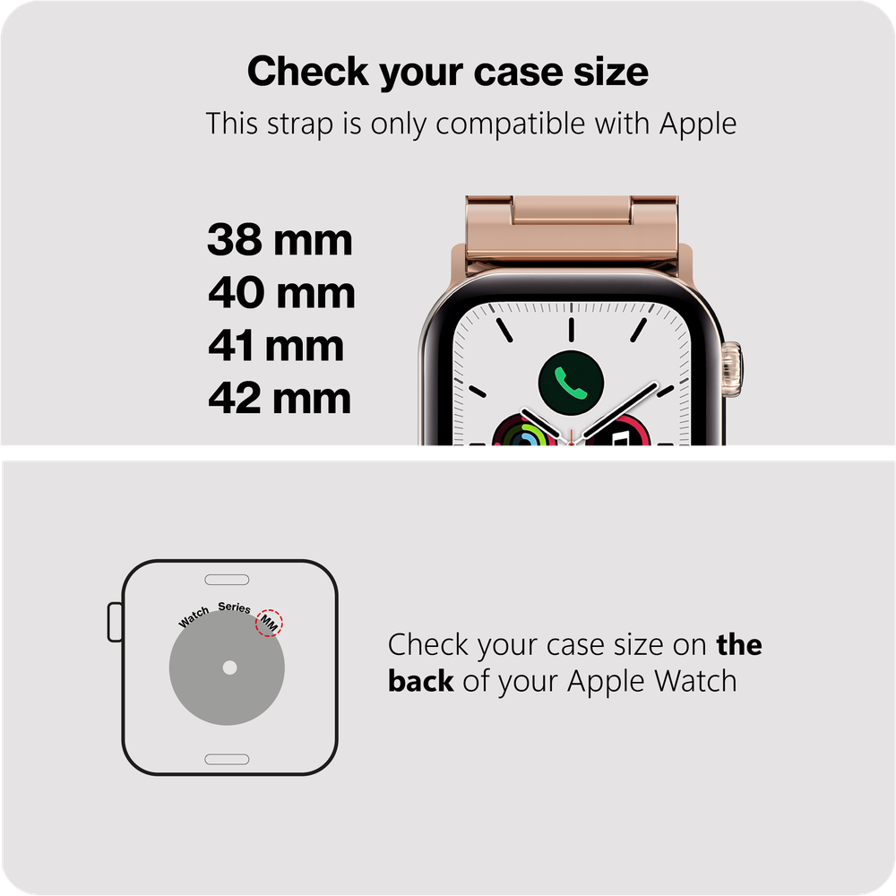 PrimeSteel Strap - Apple Watch (38/40/41/42mm) - Rose Goud
