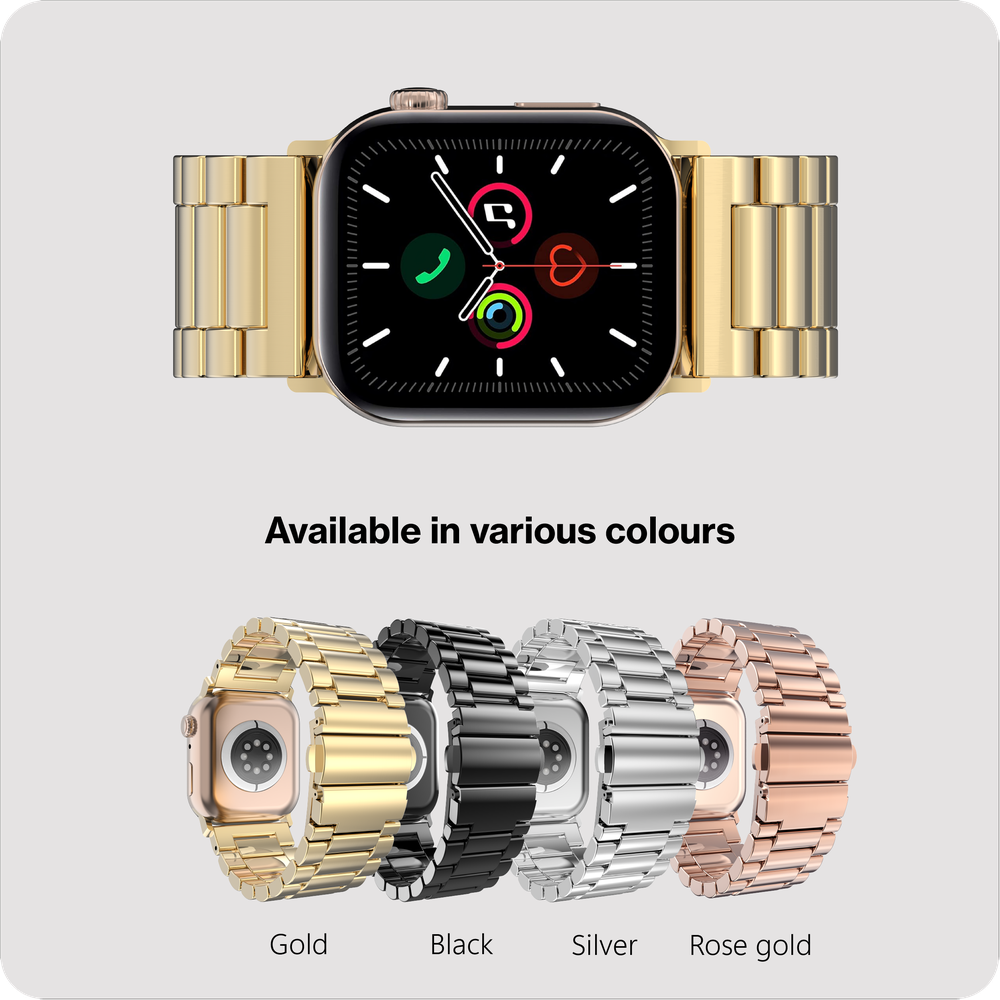 PrimeSteel Strap - Apple Watch (44/45/46/49mm) - Goud