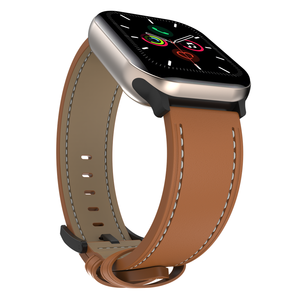 Timeless Leather Strap - Apple Watch (44/45/46/49mm) - Bruin