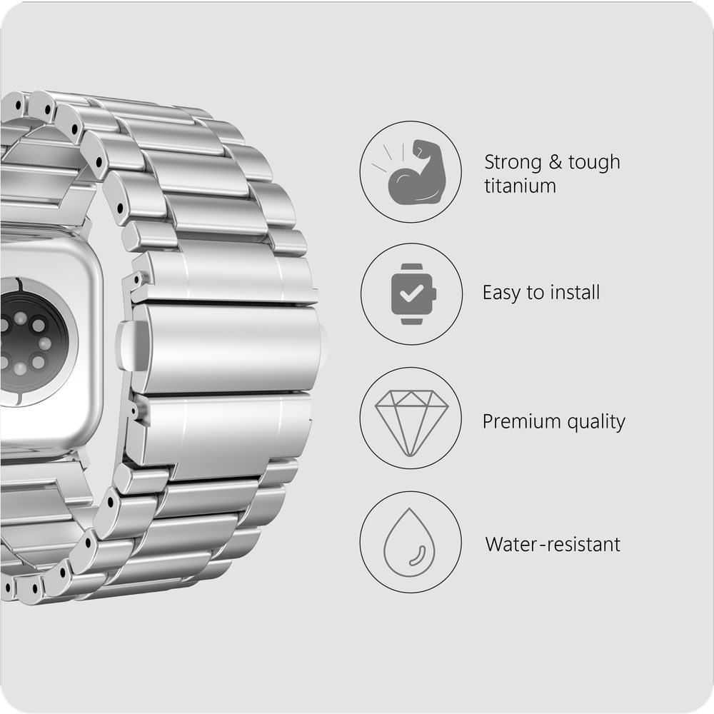 Titan Strap - Apple Watch (38/40/41/42mm) - Titanium