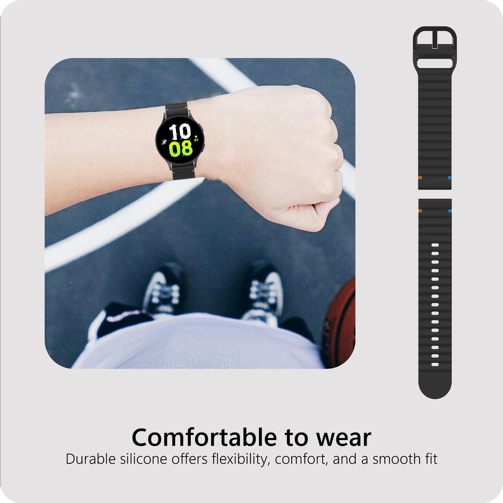 ActiveFlex Strap - Garmin Forerunner 55 / 165 / 570 (42mm) - Zwart