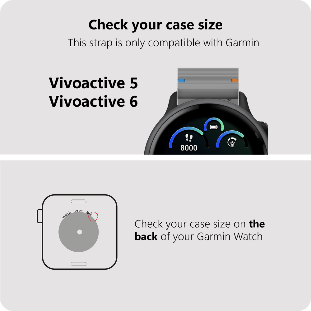 ActiveFlex Strap - Garmin Vivoactive 6 / 5 - Grijs