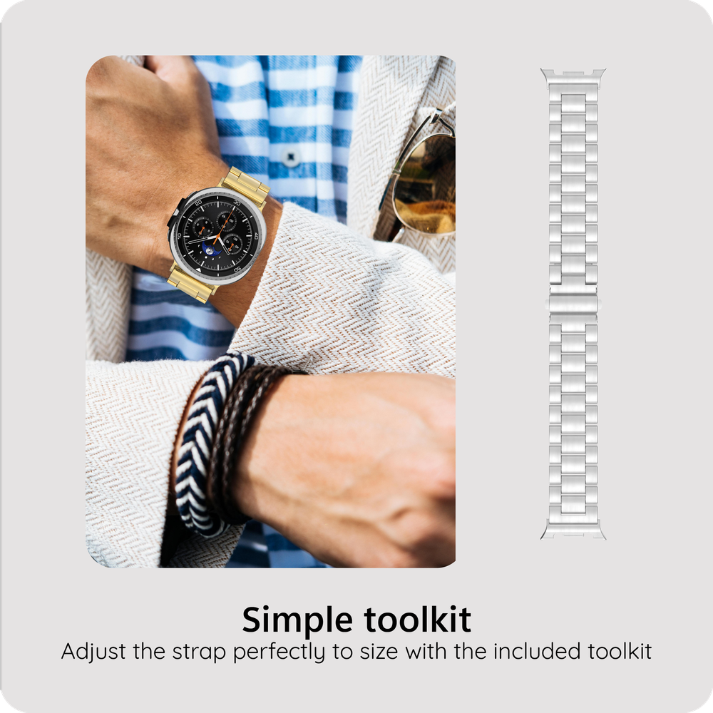 PrimeSteel Strap - Galaxy Watch8 / Watch8 Classic - Zilver