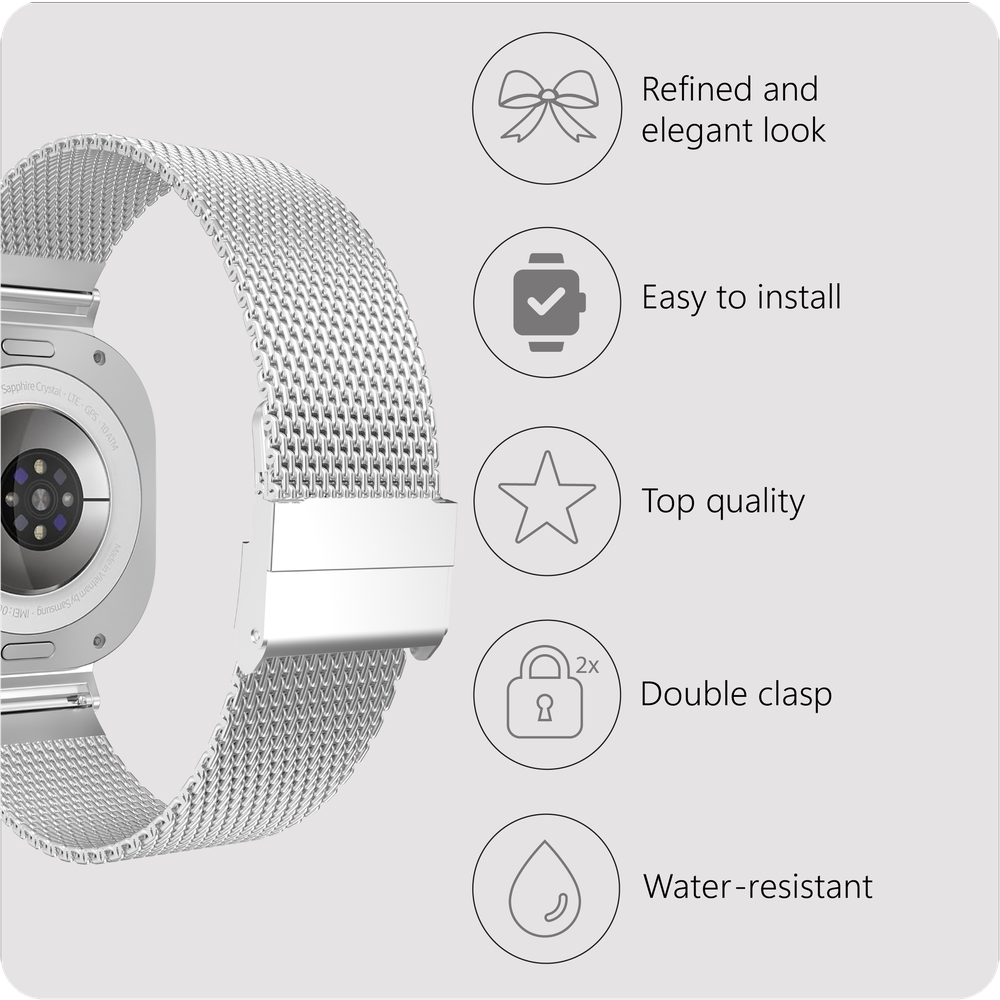 SilkSteel Strap - Samsung Galaxy Watch Ultra - Zilver