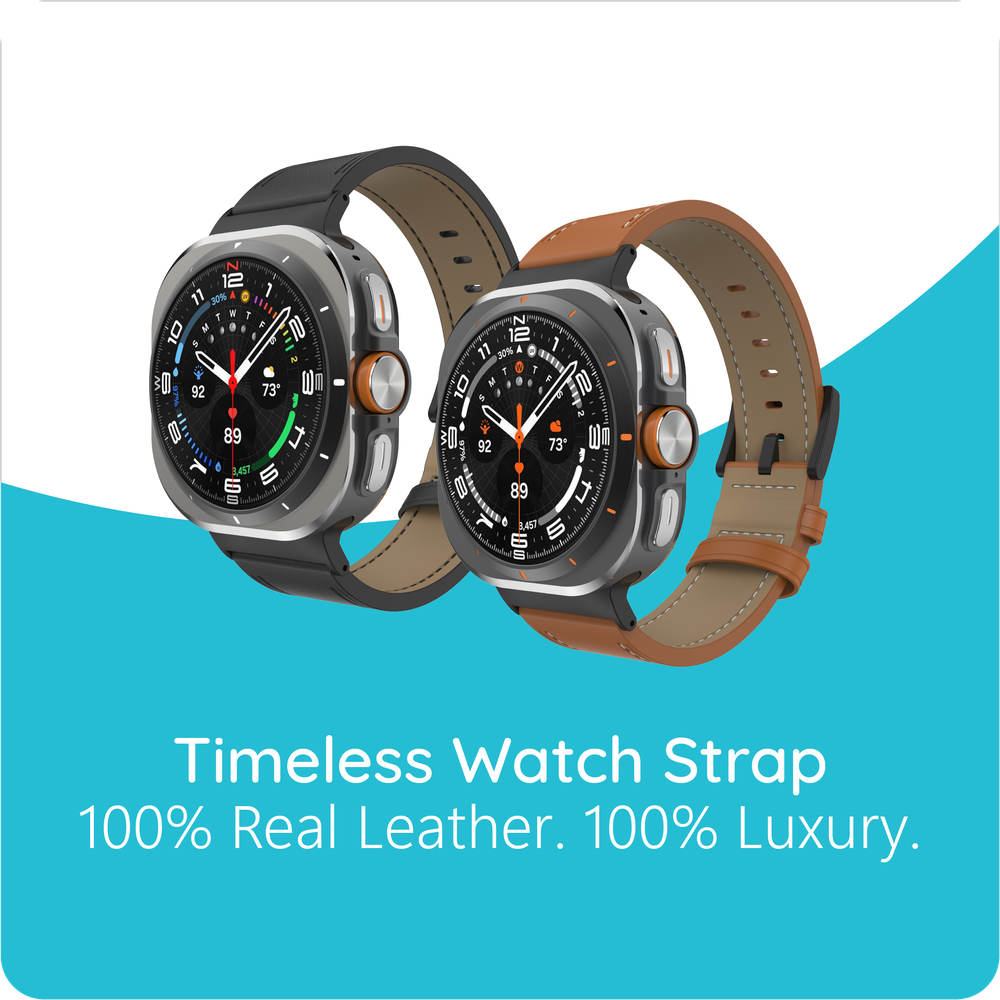 Timeless Leather Strap - Samsung Galaxy Watch Ultra - Zwart