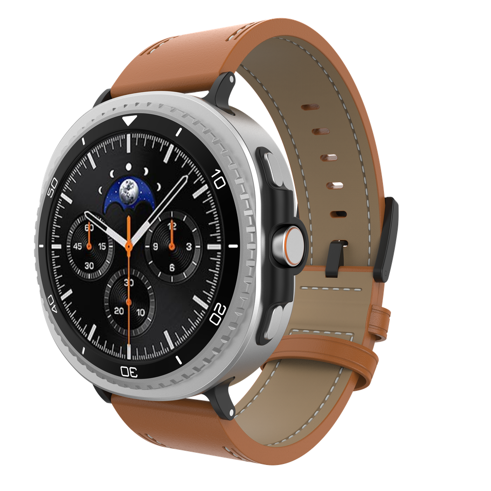 Timeless Leather Strap - Galaxy Watch8 / Watch8 Classic - Bruin