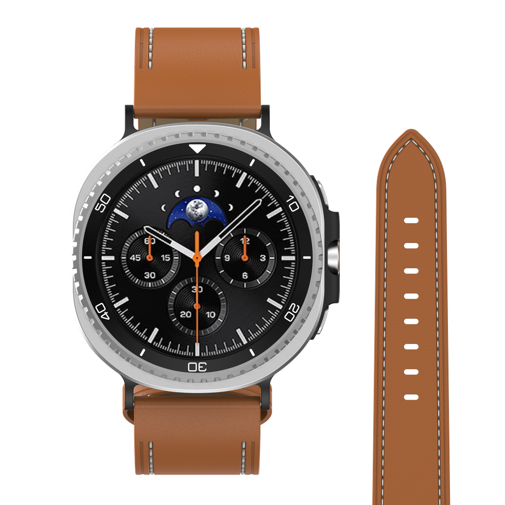 Timeless Leather Strap - Galaxy Watch8 / Watch8 Classic - Bruin